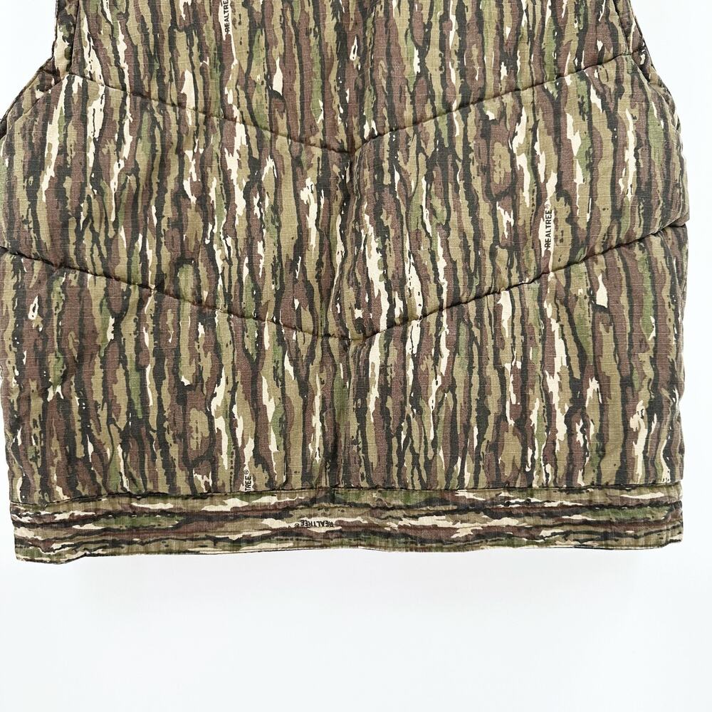 VTG 90s Trophy Club Realtree Camo Puffer Zip Up Vest Mens Large Hunting Outdoors - Picture 5 of 10
